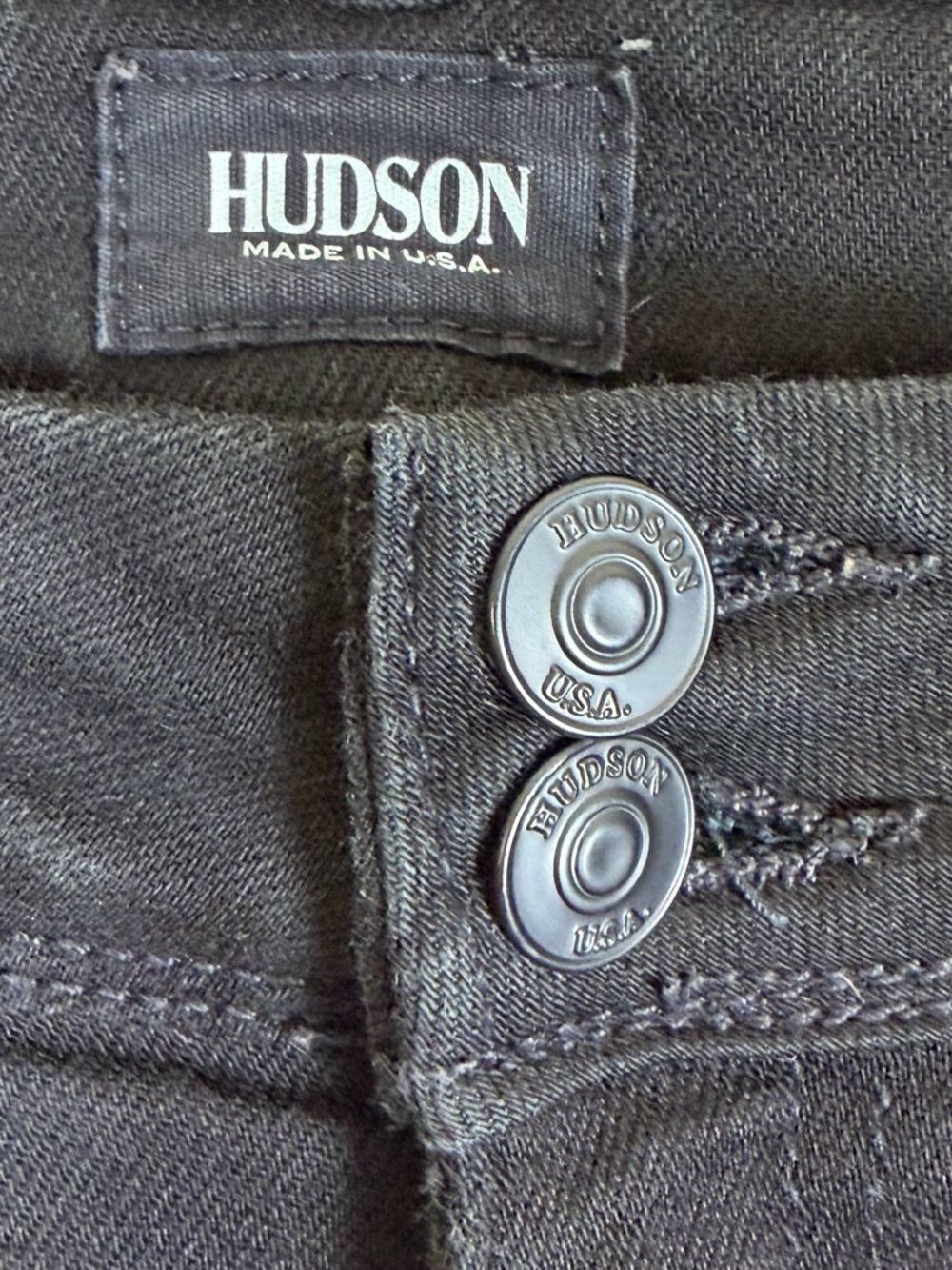Hudson Women’s Beth Mid-Rise Baby Bootcut Jeans in Black Size 26 - Picture 7 of 9